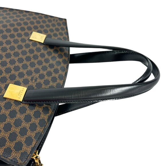 CELINE Vintage Black Canvas Macadam Tote Bag Made in Italy Authenticated - Picture 14 of 15